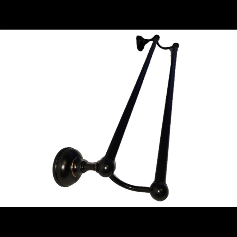 Threshold Oil-Rubbed Bronze Classic Double Towel Bar 26”
